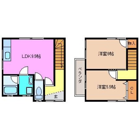 メゾン谷口　Ｅの物件間取画像